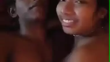 Desi young couple sucking boobs
