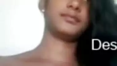 Sexy college girl showing her boobs and pussy