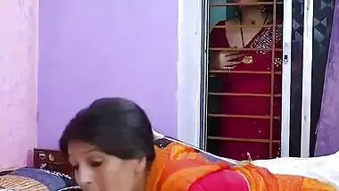 Indian porn of a mom getting horny watching her son fucking