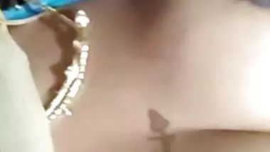 Tattooed Tamil aunty shows big long nipples to lover