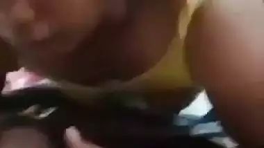 Village lady gives a desi blowjob to her lover